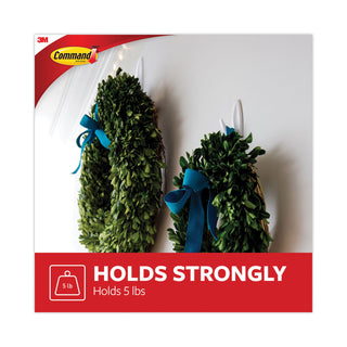 Command™ Designer Hooks, Plastic, White, 5 lb Cap, 16 Hooks and 24 Strips/Pack (MMM17083S16NA)