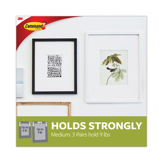 Command™ Picture Hanging Strips, Value Pack, Medium, Removable, Holds Up to 12 lbs, 0.75 x 2.75, White, 132 Pairs/Pack (MMM17201S132NA)