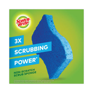 Scotch-Brite® Non-Scratch Multi-Purpose Scrub Sponge, 4.4 x 2.6, 0.8" Thick, Blue, 3/Pack (MMMMP38D) (MMMMP3)