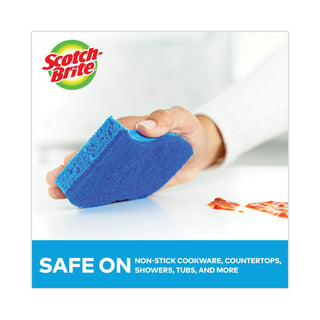 Scotch-Brite® Non-Scratch Multi-Purpose Scrub Sponge, 4.4 x 2.6, 0.8" Thick, Blue, 3/Pack (MMMMP38D) (MMMMP3)