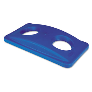 Rubbermaid® Commercial Lid for Slim Jim Bottle Recycling Container, 20.38w x 11.38d x 2.75h, Blue (RCP2692-88BLU)