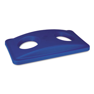 Rubbermaid® Commercial Lid for Slim Jim Bottle Recycling Container, 20.38w x 11.38d x 2.75h, Blue (RCP2692-88BLU)