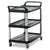Rubbermaid® Commercial Xtra Utility Cart with Open Sides, Plastic, 3 Shelves, 300 lb Capacity, 40.63" x 20" x 37.81", Black (RCP409100BLA) (RCP409100BLA)