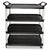 Rubbermaid® Commercial Xtra Utility Cart with Open Sides, Plastic, 4 Shelves, 400 lb Capacity, 40.63" x 20" x 51", Black (RCP409600BLA)