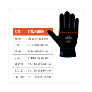 ergodyne® ProFlex 819WP Extreme Thermal WP Gloves, Black, Medium, Pair (EGO17613)