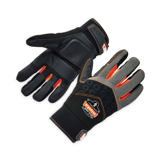 ergodyne® ProFlex 9001 Full-Finger Impact Gloves, Black, Medium, Pair (EGO17773)