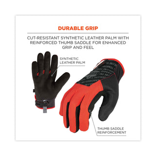 ergodyne® ProFlex 812CR6 ANSI A6 Utility and CR Gloves, Black, Small, Pair (EGO17922)
