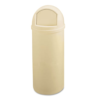 Rubbermaid® Commercial Beige Plastic Fire-Safe Trash Can, 25 Gallon, Round (RCP817088BG)