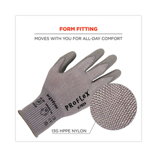 ergodyne® ProFlex 7024 ANSI A2 PU Coated CR Gloves, Gray, Medium, Pair (EGO10403)