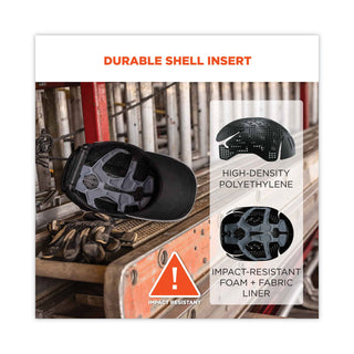 ergodyne® Skullerz 8955 Lightweight Bump Cap Hat, Short Brim, Black (EGO23366)