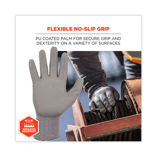 ergodyne® ProFlex 7024 ANSI A2 PU Coated CR Gloves, Gray, Medium, Pair (EGO10403)