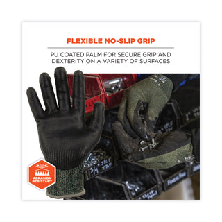 ergodyne® ProFlex 7070 ANSI A7 Nitrile Coated CR Gloves, Green, 2X-Large, 12 Pairs/Pack (EGO18036)