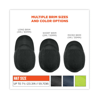 ergodyne® Skullerz 8955 Lightweight Bump Cap Hat, Short Brim, Black (EGO23366)