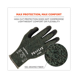 ergodyne® ProFlex 7070 ANSI A7 Nitrile Coated CR Gloves, Green, X-Large, 12 Pairs/Pack (EGO18035)
