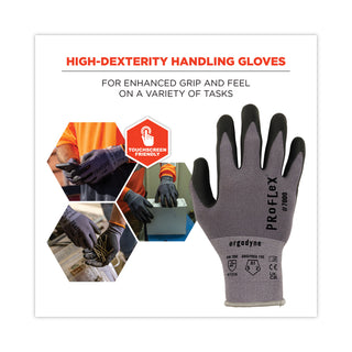 ergodyne® ProFlex 7000 Nitrile-Coated Gloves Microfoam Palm, Gray, 2X-Large, Pair (EGO10376)