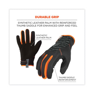 ergodyne® ProFlex 812 Standard Mechanics Gloves, Black, 2X-Large, Pair (EGO17176)
