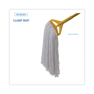 Boardwalk® Mop Head, Premium Standard Head, Rayon Fiber, 32oz, White, 12/Carton (BWK232R)