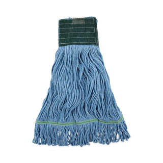 Boardwalk® Mop Head, Premium Standard Head, Cotton/Rayon Fiber, Medium, Blue, 12/Carton (UNS402BL)