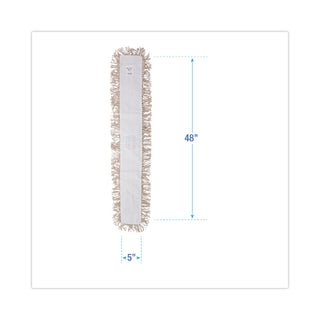 Boardwalk® Industrial Dust Mop Head, Hygrade Cotton, 48w x 5d, White (UNS1348)