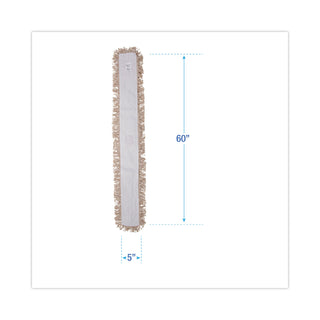 Boardwalk® Industrial Dust Mop Head, Hygrade Cotton, 60w x 5d, White (UNS1360)