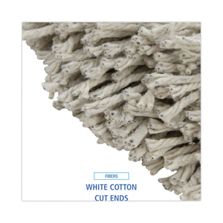 Boardwalk® Cut-End Wet Mop Head, Cotton, No. 32, White, 12/Carton (UNS2032C)