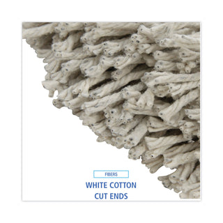 Boardwalk® Cut-End Wet Mop Head, Cotton, No. 32, White (BWK2032CEA)