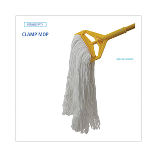 Boardwalk® Pro Loop Web/Tailband Wet Mop Head, Rayon, #24 Size, White, 12/Carton (UNS4024RCT)