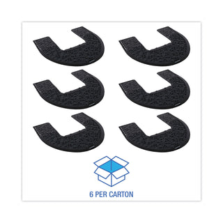Boardwalk® Commode Mat 2.0, Rubber, 22 x 22, Black, 6/Carton (BWKCMBB)