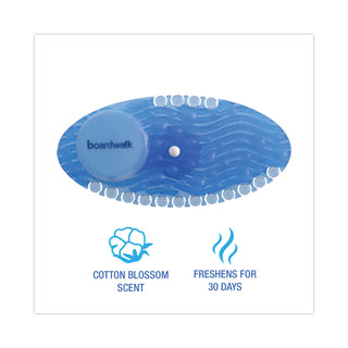 Boardwalk® Curve Air Freshener, Cotton Blossom, Solid, Blue, 10/Box (BWKCURVECBL)