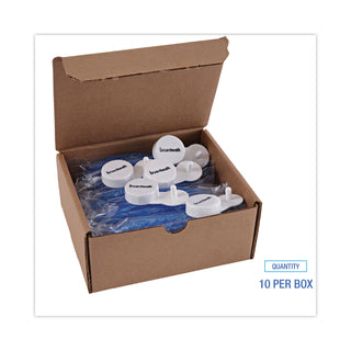 Boardwalk® Curve Air Freshener, Cotton Blossom, Solid, Blue, 10/Box (BWKCURVECBL)