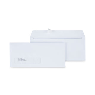 Universal® Peel Seal Strip Business Envelope, Address Window, #10, Square Flap, Self-Adhesive Closure, 4.13 x 9.5, White, 500/Box (UNV36005)