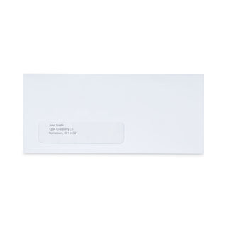 Universal® Peel Seal Strip Business Envelope, Address Window, #10, Square Flap, Self-Adhesive Closure, 4.13 x 9.5, White, 500/Box (UNV36005)