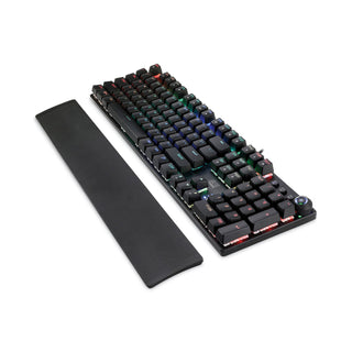 Adesso RGB Programmable Mechanical Gaming Keyboard with Detachable Magnetic Palmrest, 108 Keys, Black (ADEAKB650EB)