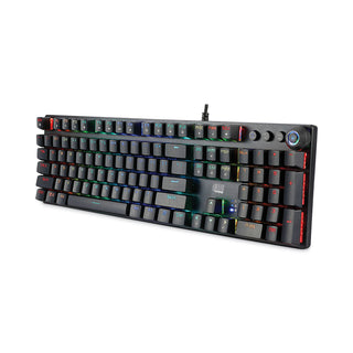 Adesso RGB Programmable Mechanical Gaming Keyboard with Detachable Magnetic Palmrest, 108 Keys, Black (ADEAKB650EB)
