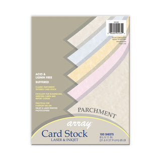Pacon® Array Card Stock, 65 lb., Letter, Assorted Parchment Colors, 100 Sheets/Pack (PAC101235)