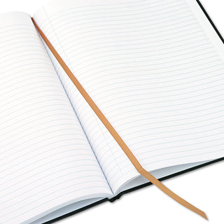 Blueline® Executive Notebook with Ribbon Bookmark, 1-Subject, Medium/College Rule, Black Cover, (75) 10.75 x 8.5 Sheets (REDA1081)