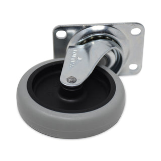 Rubbermaid® Commercial Replacement Non-Marking Plate Caster, 4", Black/Gray (SGSFG1011L20000)