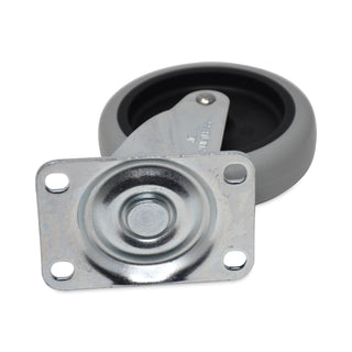 Rubbermaid® Commercial Replacement Non-Marking Plate Caster, 4", Black/Gray (SGSFG1011L20000)