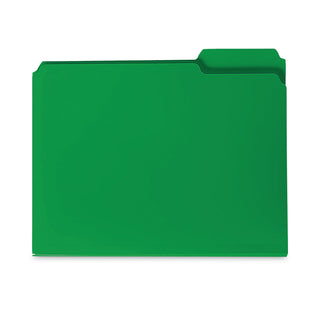 Smead™ Top Tab Poly Colored File Folders, 1/3-Cut Tabs, Letter Size, Green, 24/Box (SMD10502)