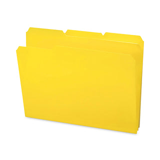 Smead™ Top Tab Poly Colored File Folders, 1/3-Cut Tabs, Letter Size, Yellow, 24/Box (SMD10504)