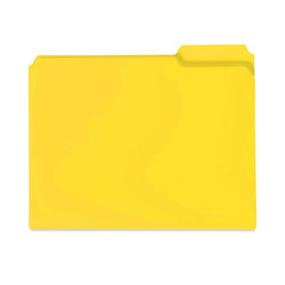 Smead™ Top Tab Poly Colored File Folders, 1/3-Cut Tabs, Letter Size, Yellow, 24/Box (SMD10504)
