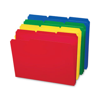 Smead™ Top Tab Poly Colored File Folders, 1/3-Cut Tabs, Letter Size, Assorted, 24/Box (SMD10500)
