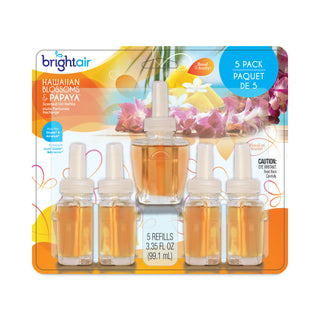 BRIGHT Air® Air Freshener Refill, Papaya, F/Oil Warmer Units, 5/Pk, Oe (BRI900668)