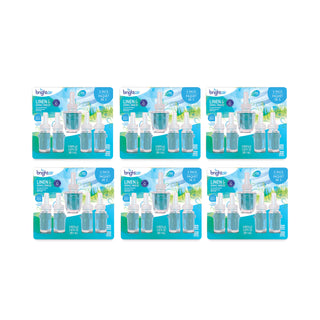 BRIGHT Air® Electric Scented Oil Air Freshener Refill, Linen and Spring Breeze, 0.67 oz Bottle, 5/Pack, 6 Pack/Carton (BRI900669CT)