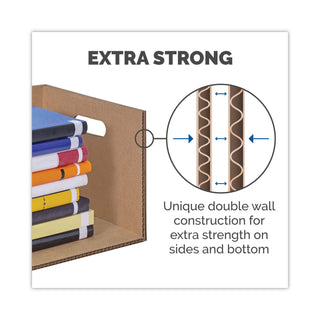 Bankers Box® SmoothMove Classic Moving/Storage Boxes, Half Slotted Container (HSC), Large, 17" x 21" x 17", Brown/Blue, 5/Carton (FEL7718201)
