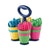 Westcott® Scissor Caddy with Kids' Scissors, 5" Long, 2" Cut Length, Light Blue; Light Green; Pink; Yellow, Straight Handles, 24/Set (ACM14755)