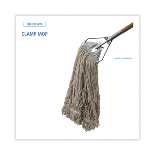 Boardwalk® Mop Head, Pro Loop Web/Tailband, Premium Standard Head, Cotton, 32-Oz., White (BWK432C)