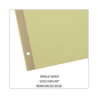 Universal® Deluxe Preprinted Simulated Leather Tab Dividers with Gold Printing, 25-Tab, A to Z, 11 x 8.5, Buff, 1 Set (UNV20821)