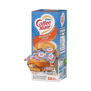 Coffee mate® Liquid Coffee Creamer, Pumpkin Spice, 0.375 oz Mini Cups, 50/Box, 4 Box/Carton (NES75520CT)