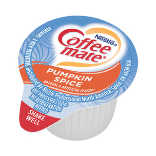 Coffee mate® Liquid Coffee Creamer, Pumpkin Spice, 0.375 oz Mini Cups, 50/Box, 4 Box/Carton (NES75520CT)